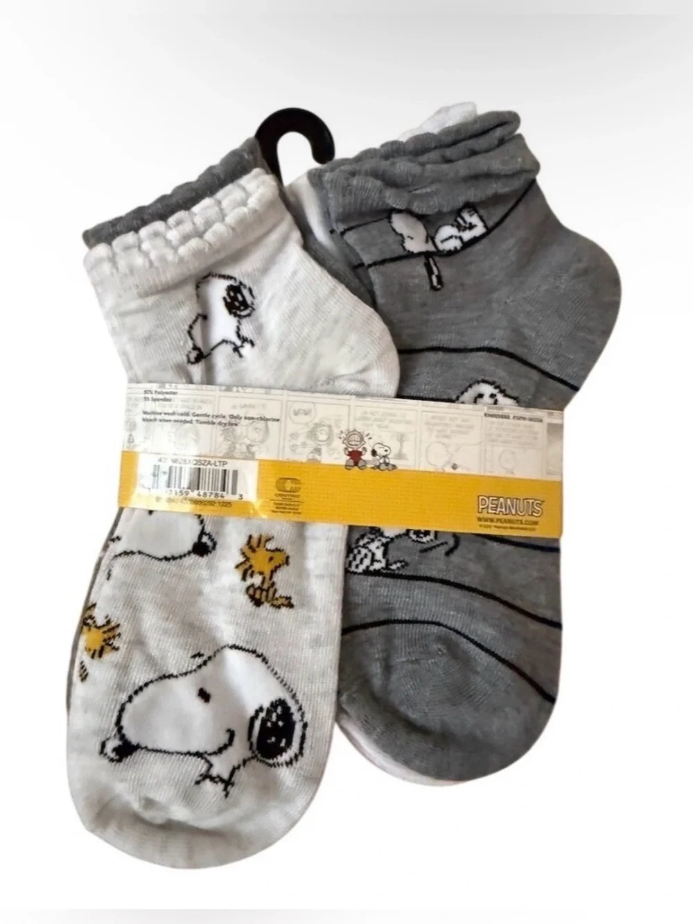 Peanuts NWT 8 Pair Ankle/Quarter Socks - Snoopy/Woodstock - Picture 2 of 2
